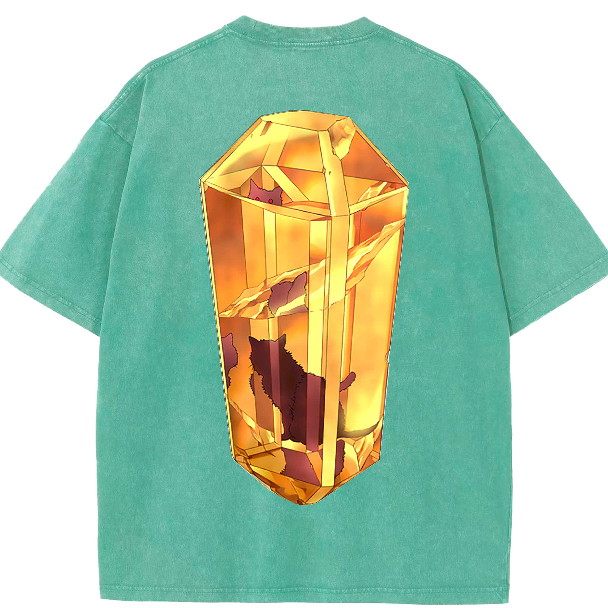 （画像用） 遊☆戯☆王 Yu-Gi-Oh! 綿100% ヴィンテージ風 半袖Tシャツ（背面プリント）